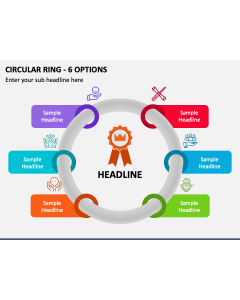 Circular Ring - 6 Options PPT Slide 1