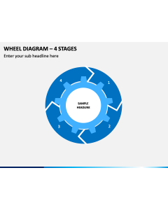 Wheel Diagram – 4 Stages PPT Slide 1