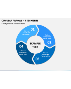 Circular Arrows – 4 Segments PPT Slide 1