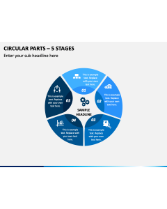 Circular Parts – 5 Stages PPT Slide 1