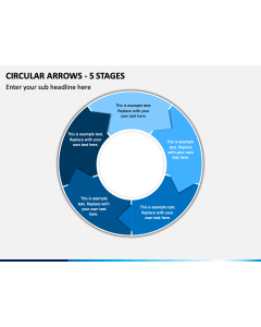 Circular Arrows - 5 Stages PPT Slide 1