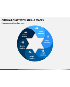 Circular Chart With Star – 6 Stages PPT Slide 1