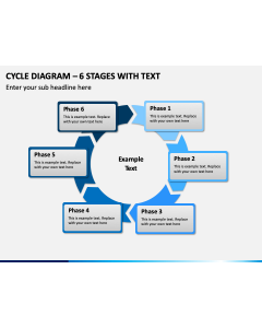 Cycle Diagram – 6 Stages With Text PPT Slide 1