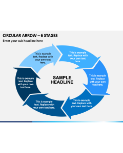 Circular Arrow – 6 Stages PPT Slide 1