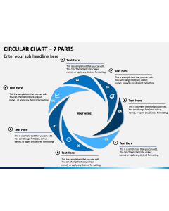 Circular Chart – 7 Parts PPT Slide 1