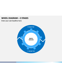 Wheel Diagram – 2 Stages PPT Slide 1