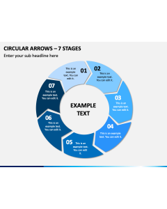 Circular Arrows – 7 Stages PPT Slide 1