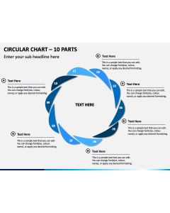 Circular Chart – 10 Parts PPT Slide 1