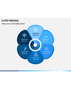 6 Step Process PPT slide 1