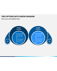 Two options with onion diagram PPT slide 1