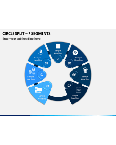 Circle Split – 7 Segments PPT slide 1