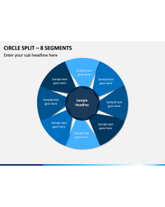 Circle Split – 8 Segments PPT slide 1
