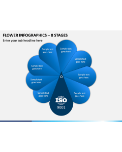 Flower Infographics – 8 Stages PPT slide 1