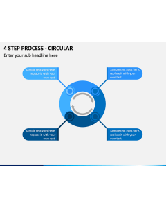 4 Step Process - Circular PPT slide 1