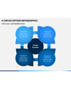 4 Circles Option Infographics PPT slide 1