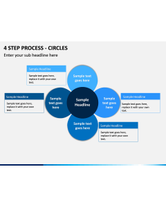 4 Step Process - Circles PPT slide 1