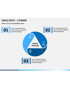Circle Split – 3 Stages PPT Slide 1