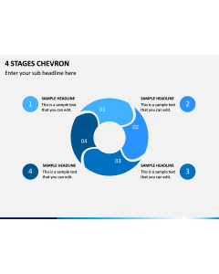 4 Stages Chevron PPT Slide 1