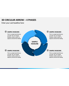 3d Circular Arrow – 4 Phases PPT Slide 1