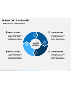 Arrow Cycle – 4 Phases PPT Slide 1