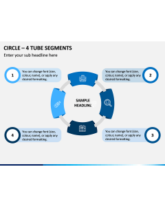 Circle – 4 Tube Segments PPT Slide 1