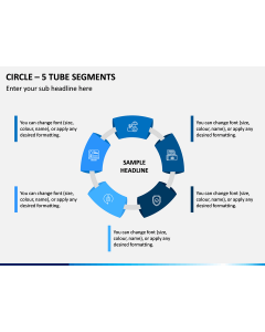 Circle – 5 Tube Segments PPT Slide 1