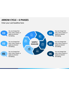 Arrow Cycle – 6 Phases PPT Slide 1