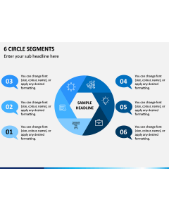 6 Circle Segments PPT Slide 1