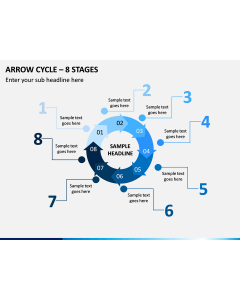 Arrow Cycle – 8 Stages PPT Slide 1