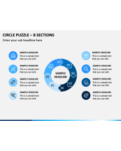 Circle Puzzle – 8 Sections PPT Slide 1