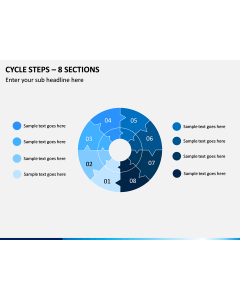 Cycle Steps – 8 Sections PPT Slide 1