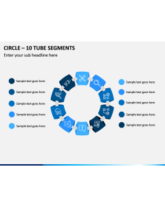 Circle – 10 Tube Segments PPT Slide 1