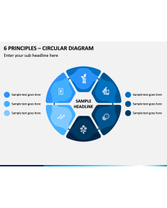 6 Principles - Circular Diagram PPT Slide 1