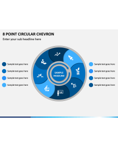 8 Point Circular Chevron PPT Slide 1