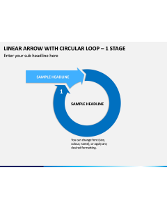 Linear Arrow With Circular Loop - 1 Stage PPT Slide 1