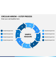 Circular Arrow - 8 Step Process PPT Slide 1