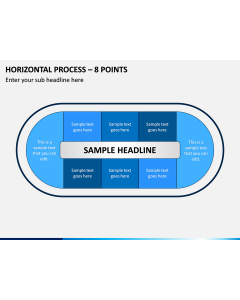 Horizontal Process - 8 Points PPT Slide 1