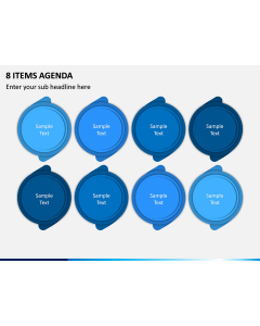 8 Items Agenda PPT Slide 1