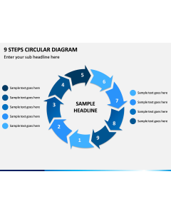 9 Steps Circular Diagram PPT Slide 1