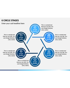 6 Circle Stages PPT Slide 1