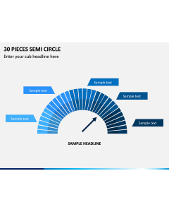 30 Pieces Semi Circle PPT Slide 1