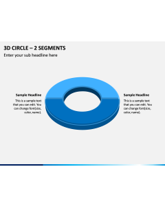 3D Circle - 2 Segments PPT Slide 1