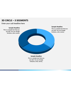 3D Circle - 3 Segments PPT Slide 1