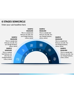 6 Stages Semicircle PPT Slide 1