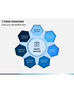 7 Stage Hexagons PPT Slide 1