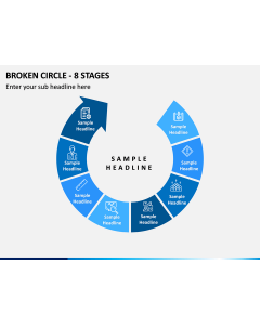 Broken Circle - 8 Stages PPT Slide 1