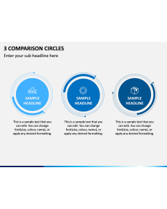 3 Comparison Circles PPT Slide 1