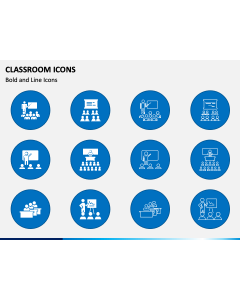 Classroom Icons PPT Slide 1