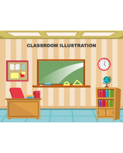 Classroom Illustration PPT Slide 1