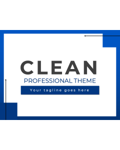 Clean Professional Presentation Theme PPT Slide 1